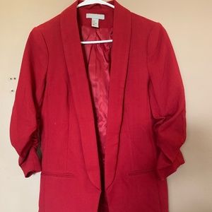 Red H&M Business Casual Blazer Size 8